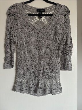 Y2K Cable and Gauge Crotchet Whimsy Goth Top